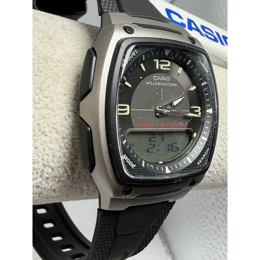 Casio AW-81 Mens Watch Telememo 30 38MM 8.5